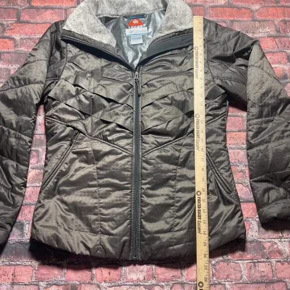 Columbia Kaleidaslope II Jacket Womens L Bronze Brown Insulated Omni-Heat - Picture 5 of 6